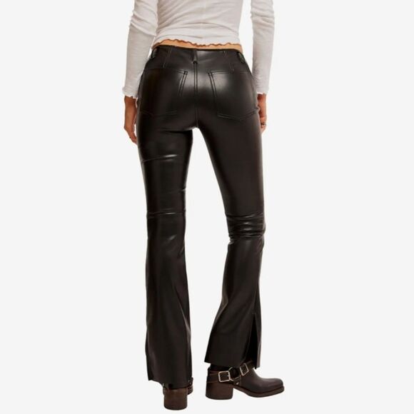 Free People We The Free Level Up Vegan Slit Slim Flare Jeans New w/ Defect - Picture 15 of 16